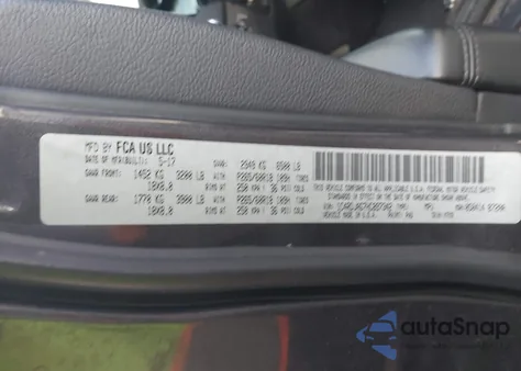 2017 Dodge Durango Sxt Awd z USA, uszkodzony, nr VIN 1C4RDJAG7HC897342